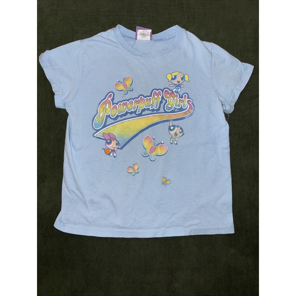 Vintage 2003 Powerpuff Girls Youth T Shirt Size 10/12 Cartoon Network Anime Rare
